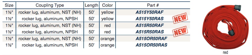 Single Jacket All-Polyester Fire Hose - Color Impregnated